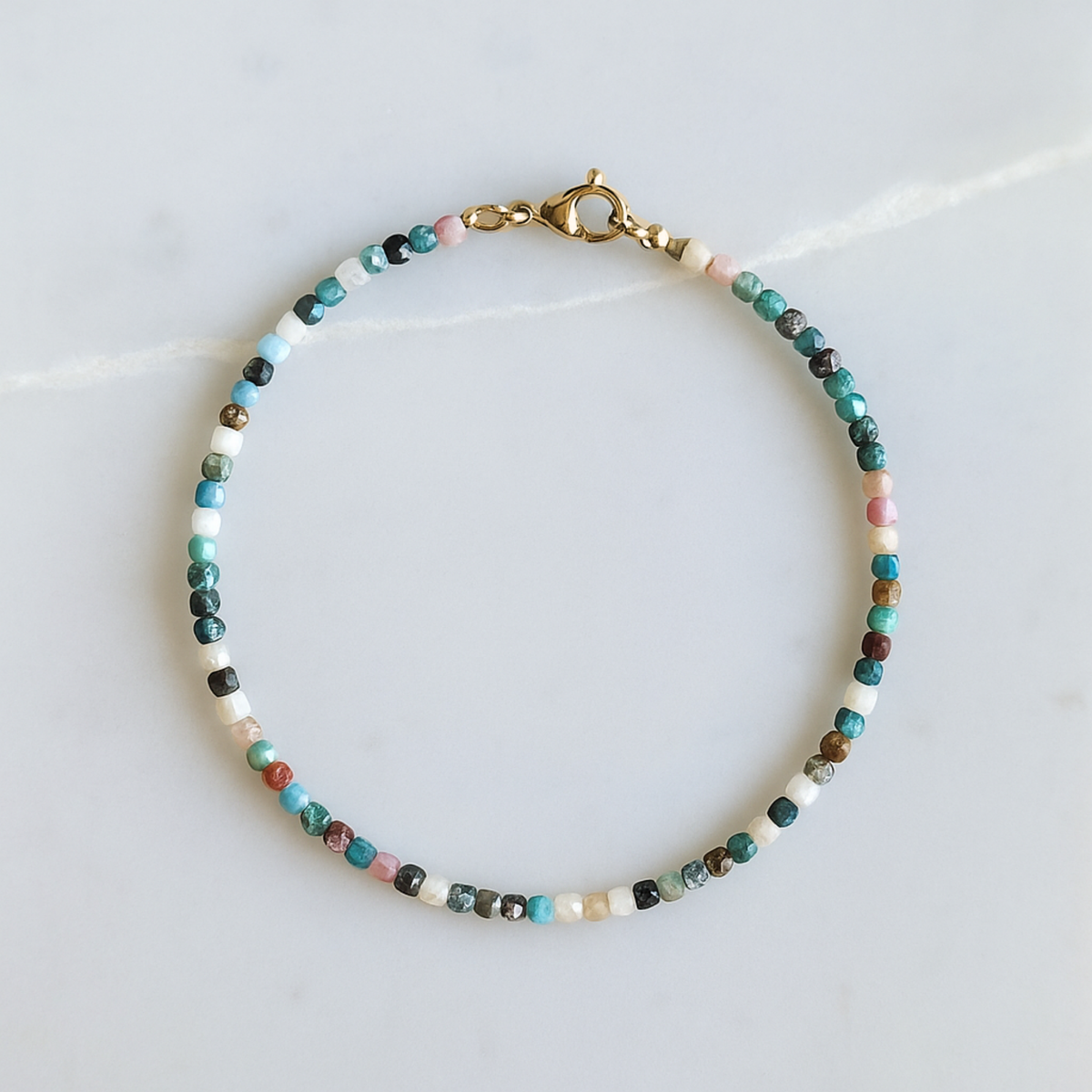 Prairie Skies | Mixed Gemstone Beaded Bracelet