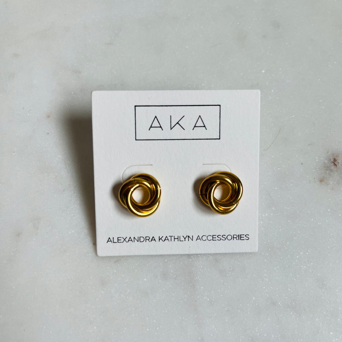 LEVI | Interlocking Rings Stud Earrings