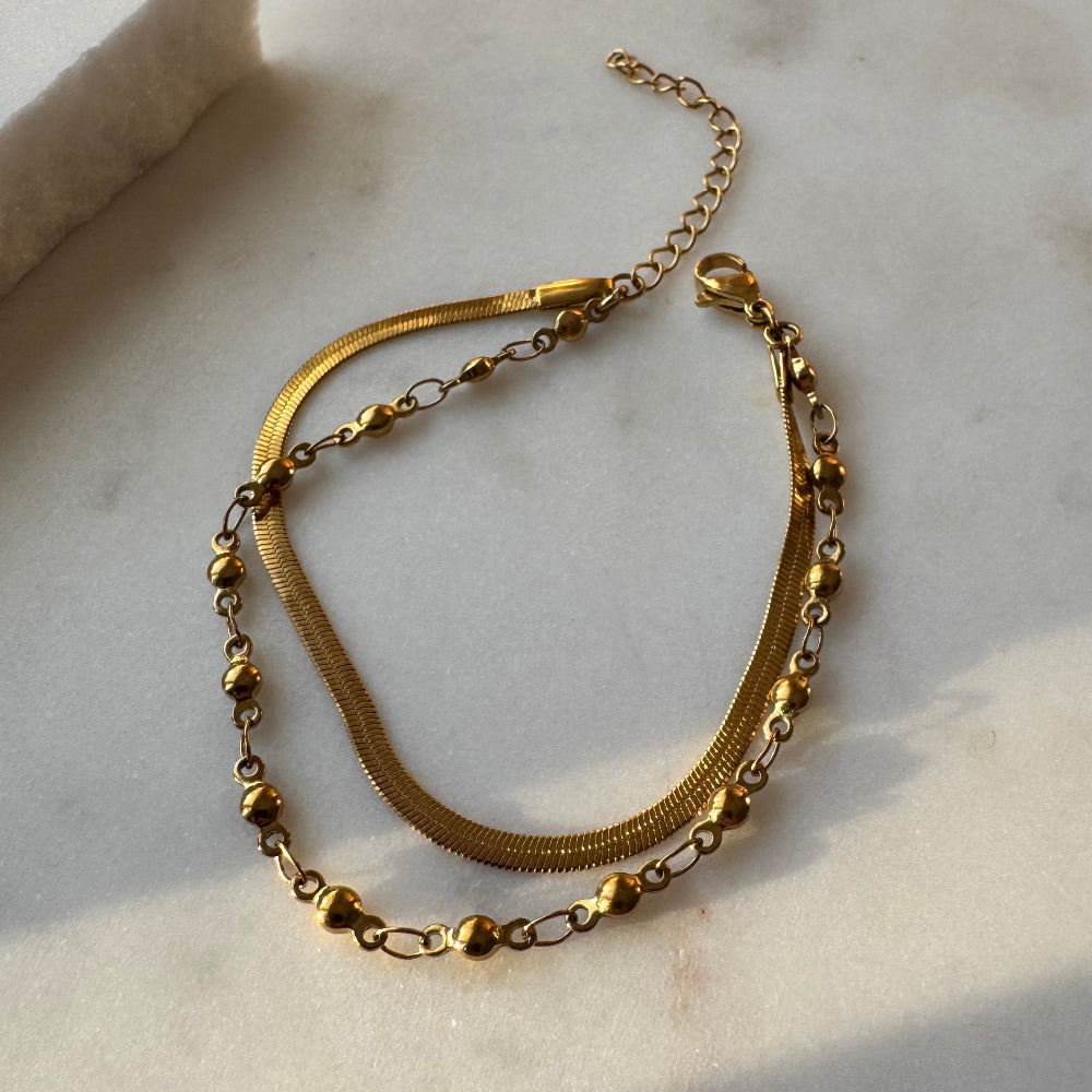 BLAKE | Pre-Layered Satellite & Herringbone Multi-Chain Bracelet