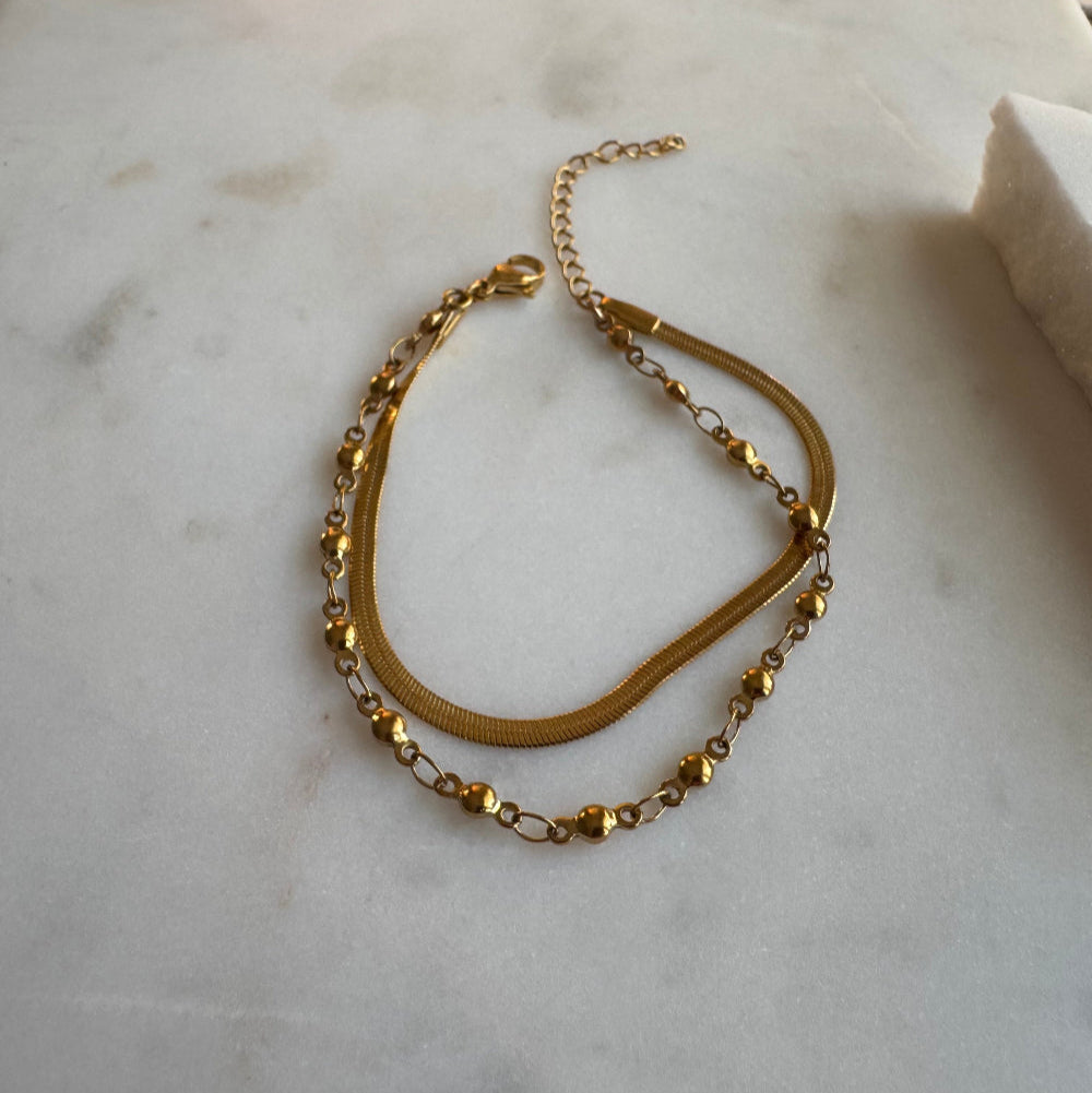 BLAKE | Pre-Layered Satellite & Herringbone Multi-Chain Bracelet