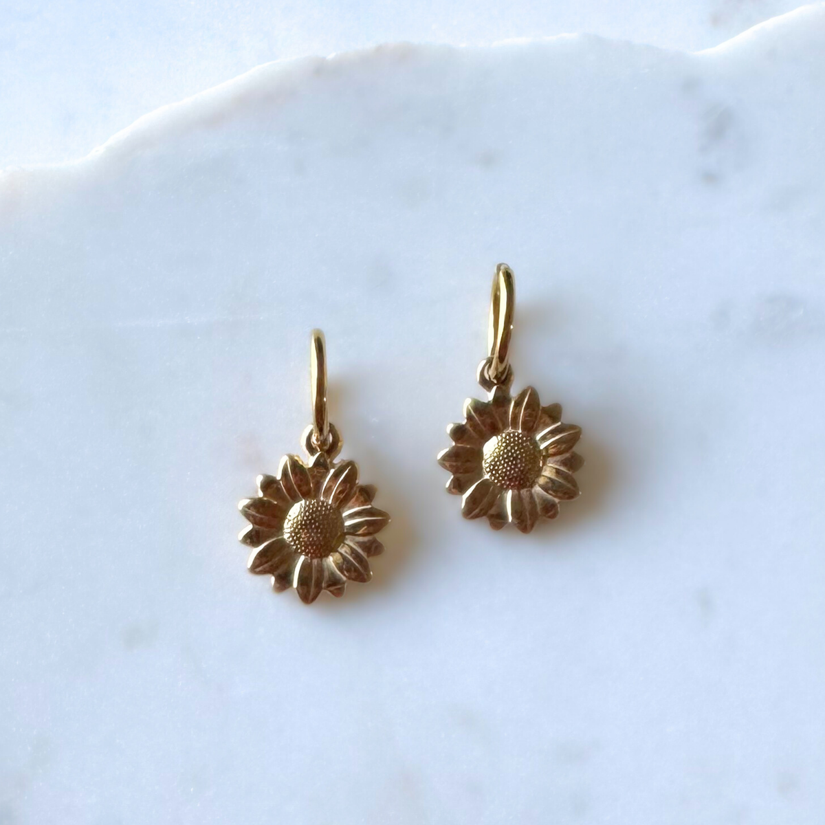 Sunflower Hoop Earrings - 2 in 1 Hoops