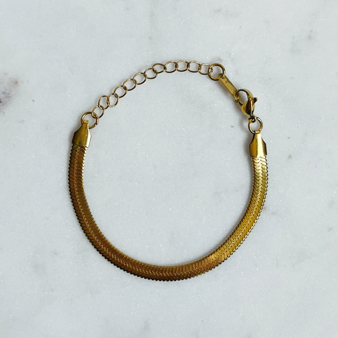 EVERLY | Thick Herringbone Chain Bracelet