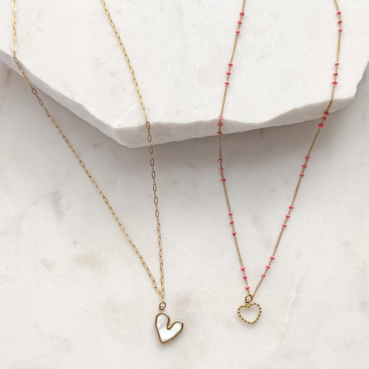 Gold Shell Heart Necklace