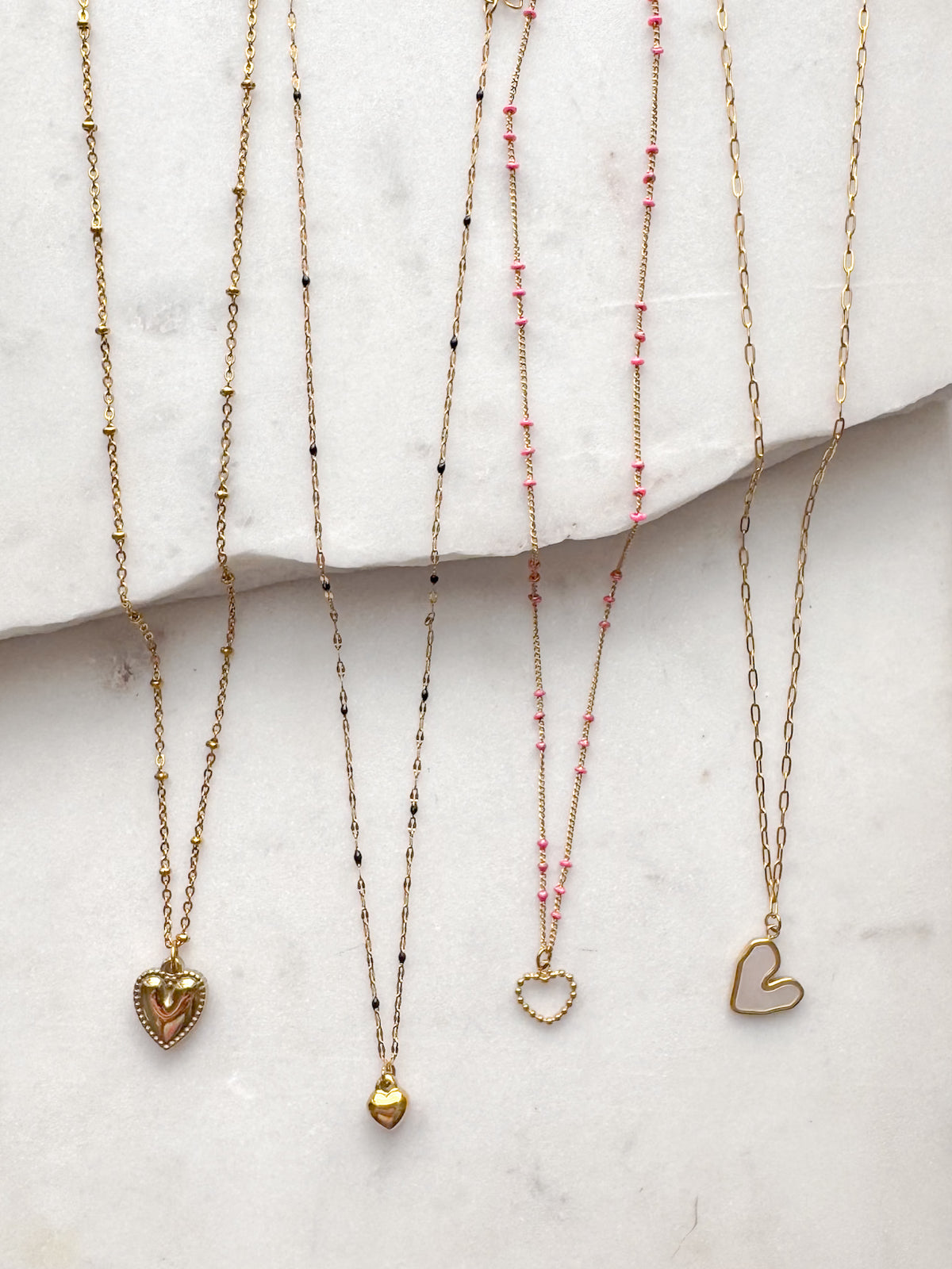 Gold Shell Heart Necklace