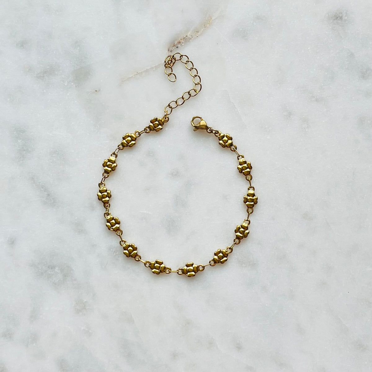 HADDIE | Flower Medallion Chain Bracelet