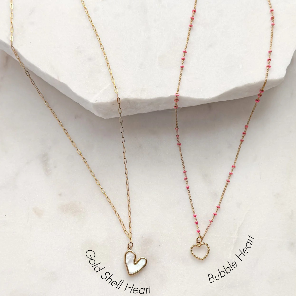 Gold Shell Heart Necklace