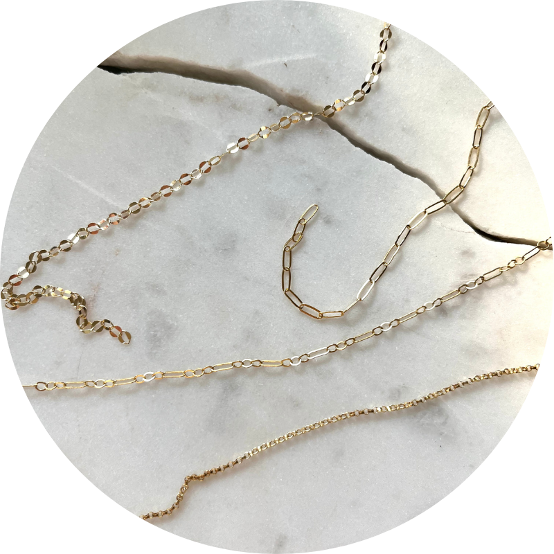 Luxe Links Permanent Jewelry Chain Options