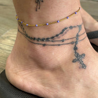 Enamel Chain Anklet - Yellow