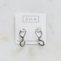 Silver Horseshoe Dangle Earrings