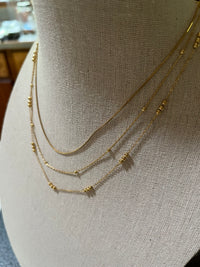 LUCY | Triple Satellite Chain Necklace