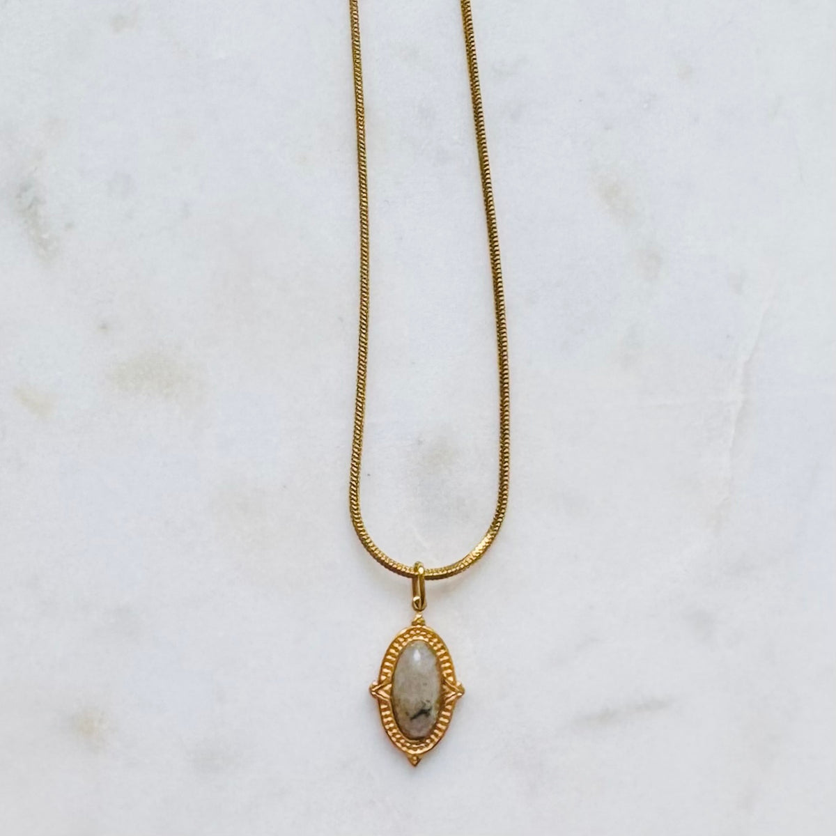 Golden Labradorite Pendant Necklace