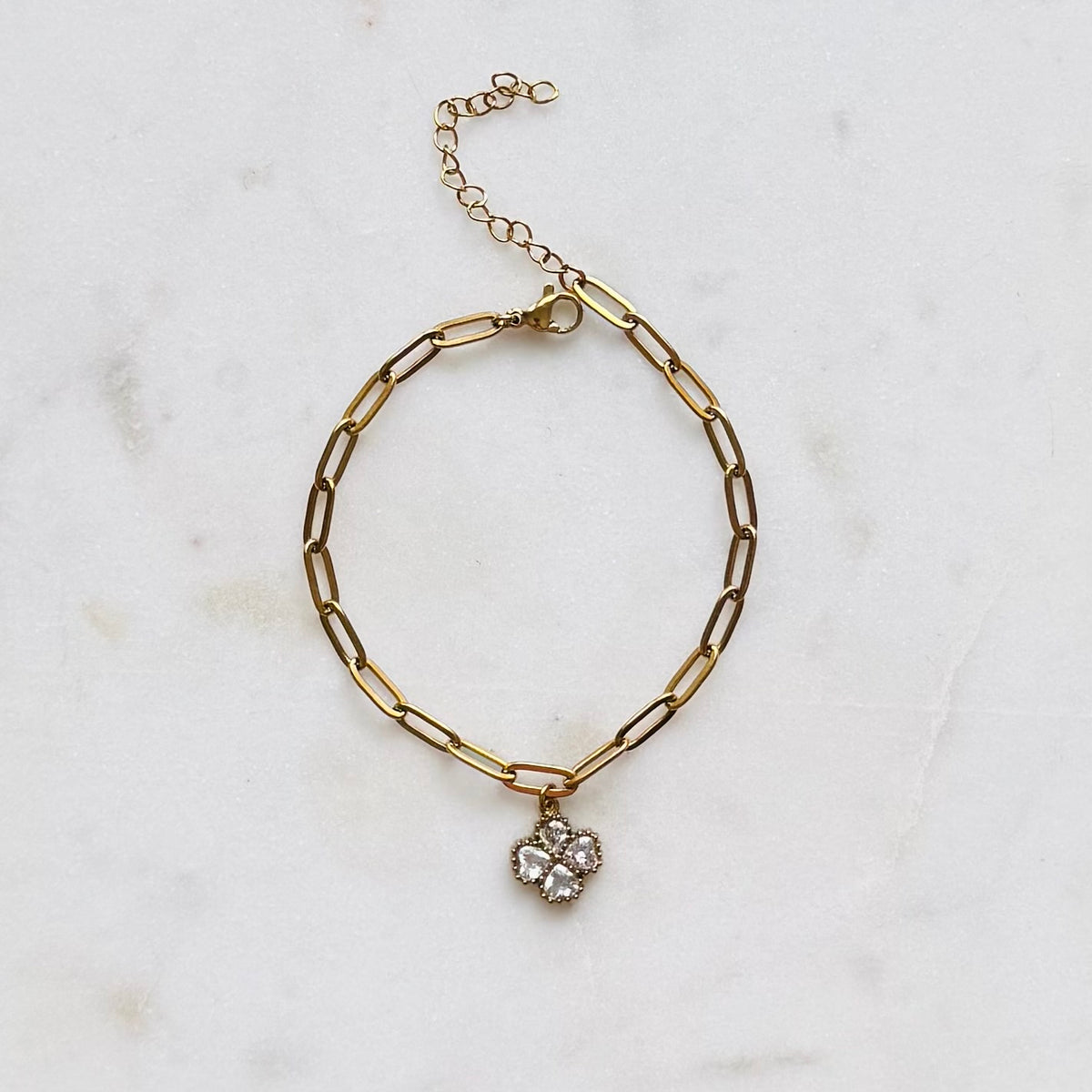 Lucky Charm Four Leaf Clover Bracelet