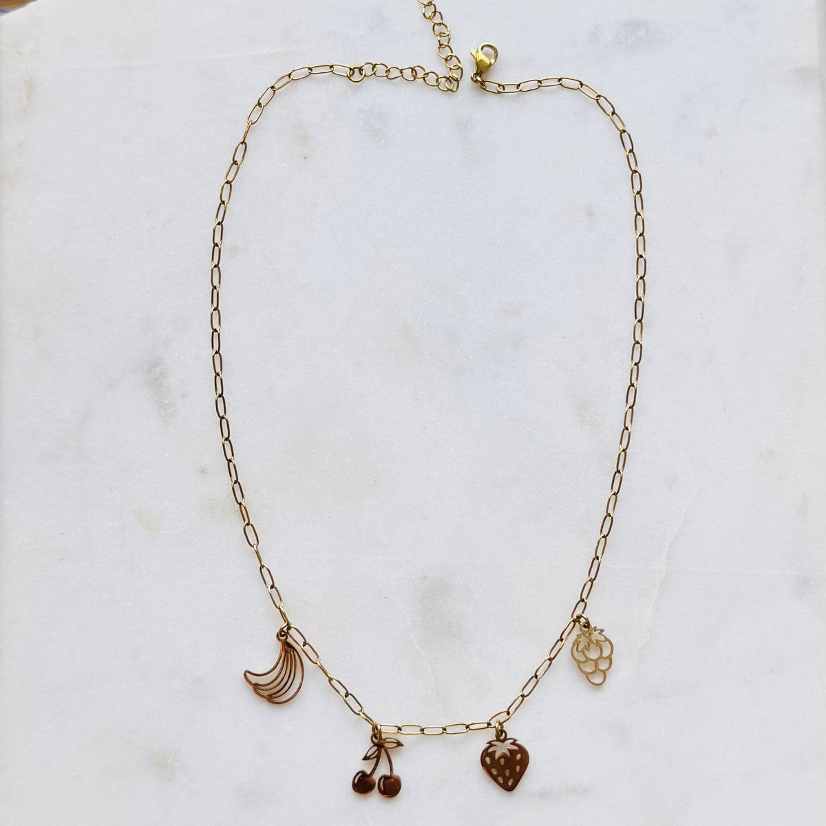 Dainty Fruit Charm Necklace