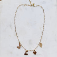 Dainty Fruit Charm Necklace