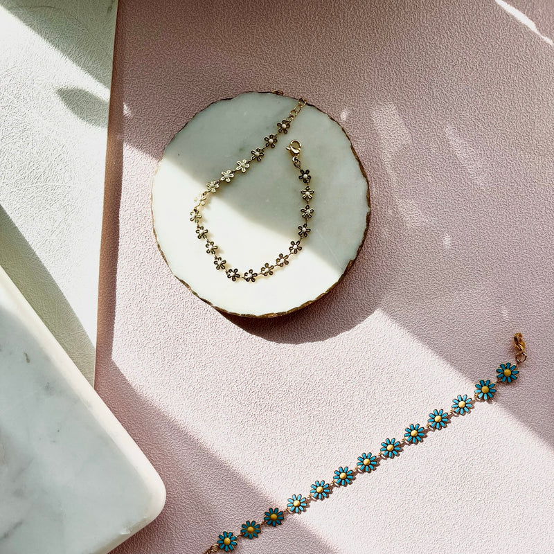 CHLOE | Gold Daisy Chain Bracelet [LAST CHANCE]