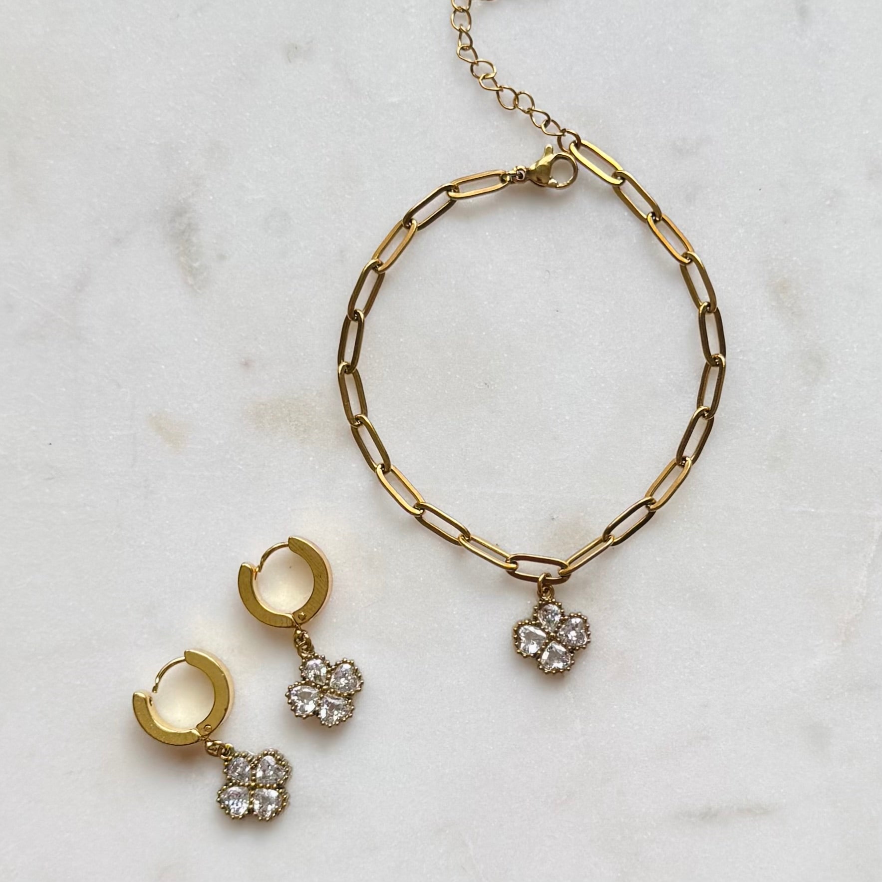 Lucky Charm Four Leaf Clover Bracelet
