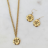 Bold Flower Pendant Earrings