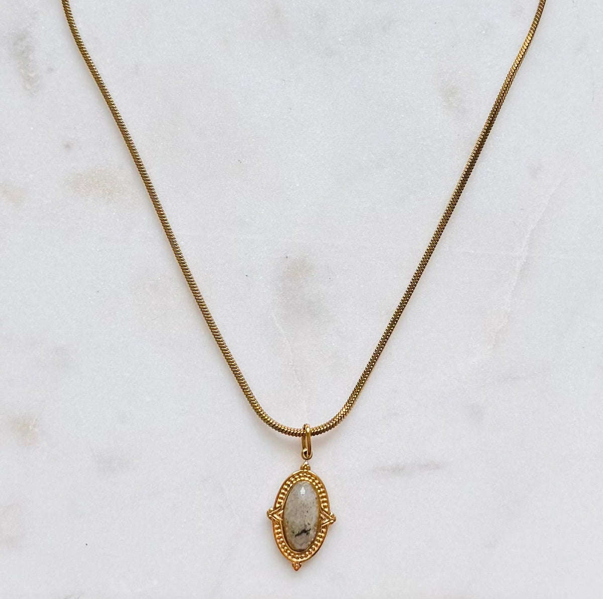Golden Labradorite Pendant Necklace