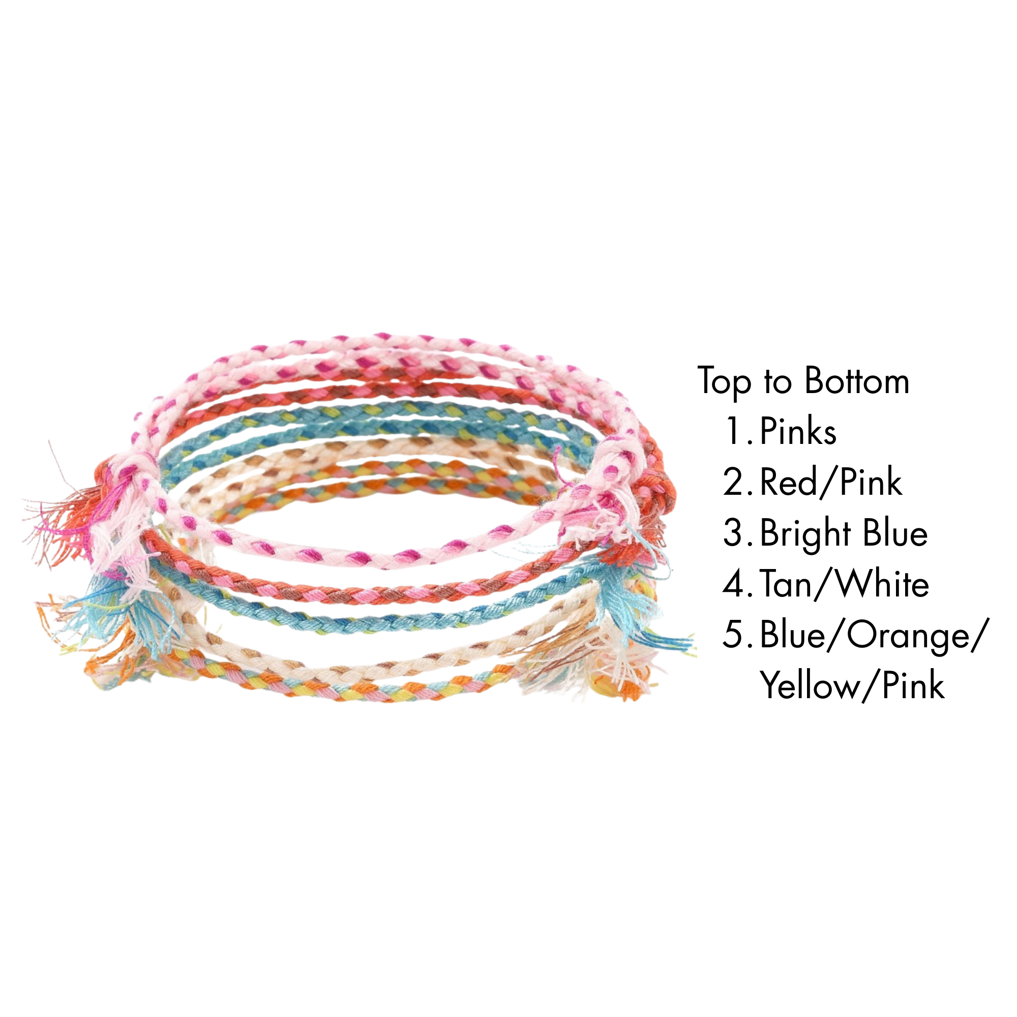 Colourful Braided Cotton Bracelets