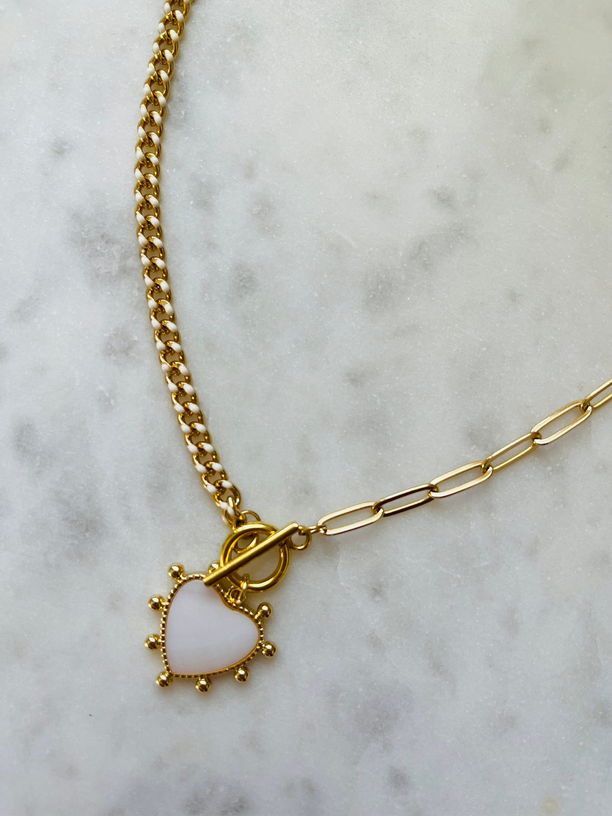LIVY | Shell Heart Statement Necklace