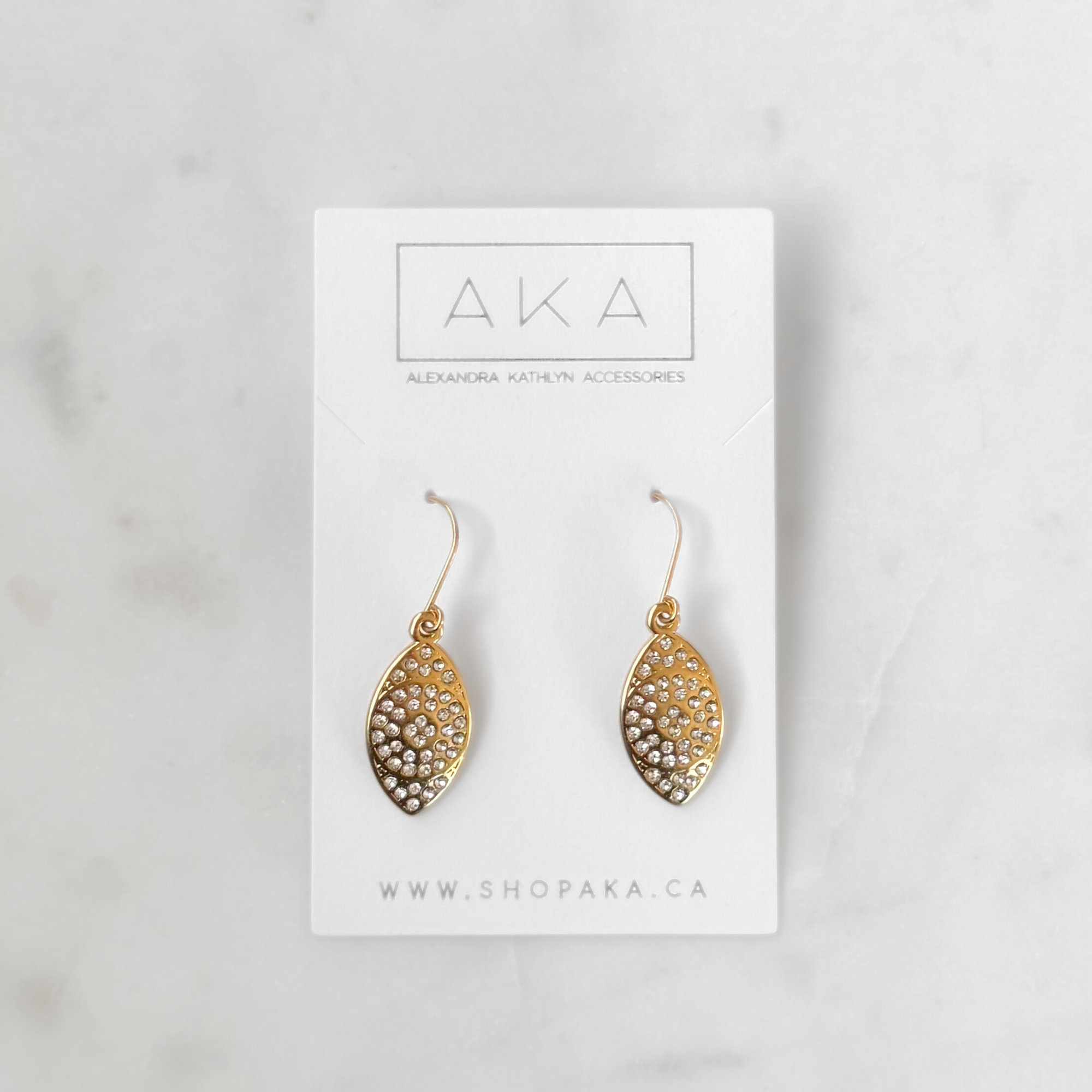 CZ Horse Eye Golden Statement Earrings