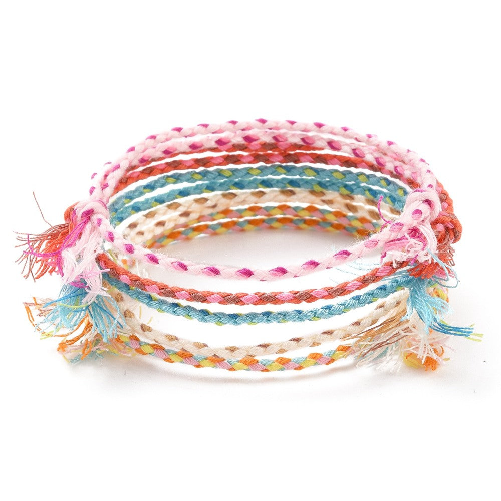 Colourful Braided Cotton Bracelets