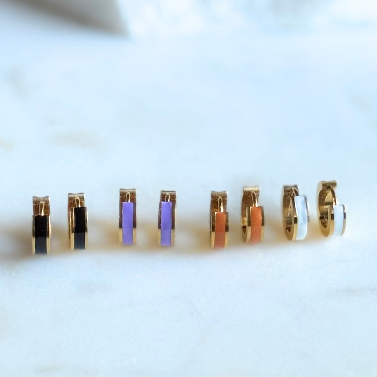 Colourful Huggie Hoop Earrings