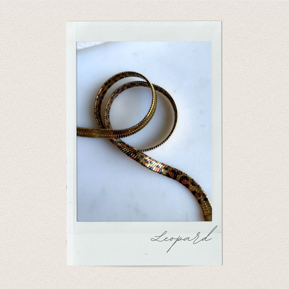 EVERLY | Leopard Herringbone Necklace