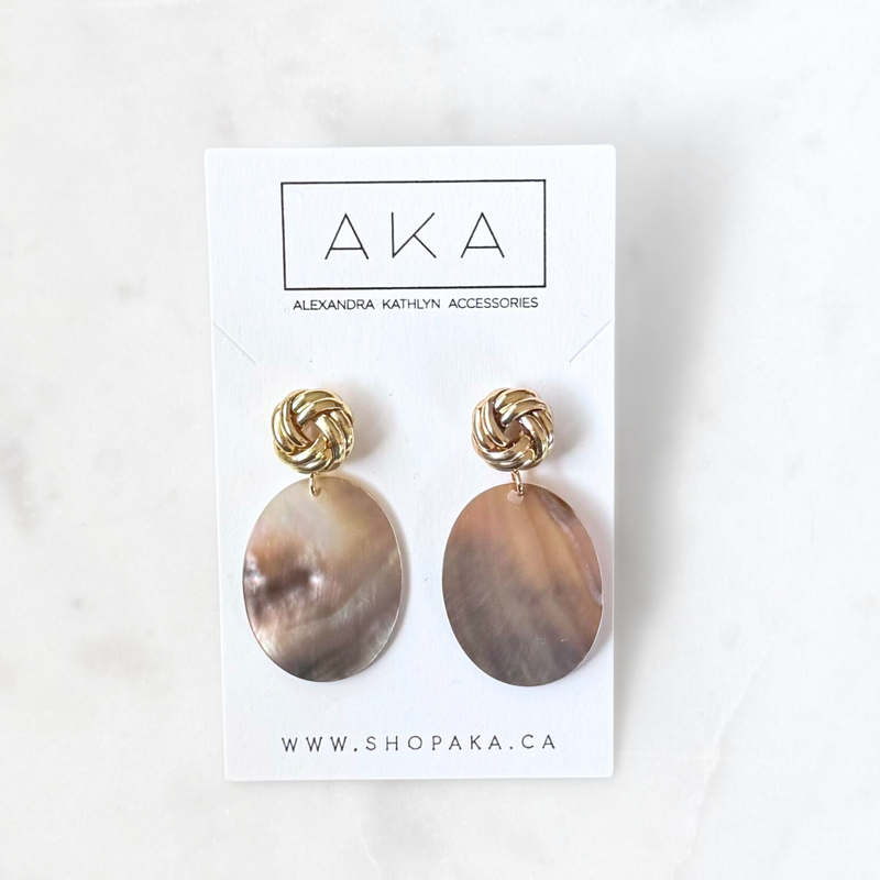 ELARA 2.0 | Black Shell Statement Earrings