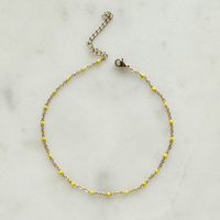 Enamel Chain Anklet - Yellow