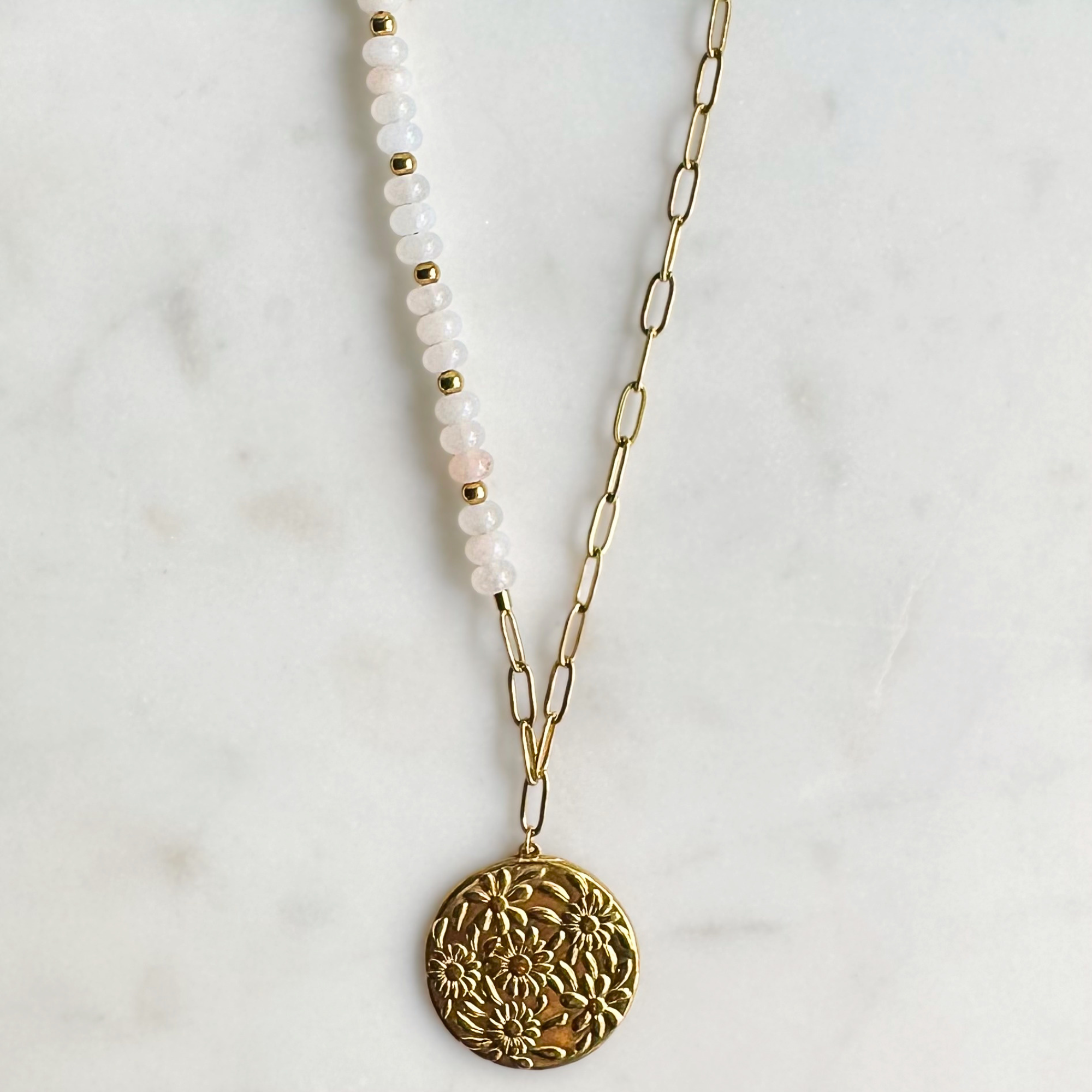 Flora Aventurine Statement Necklace [one of a kind]