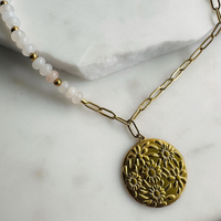 Flora Aventurine Statement Necklace [one of a kind]