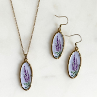 Lavender Floral Pendant Necklace