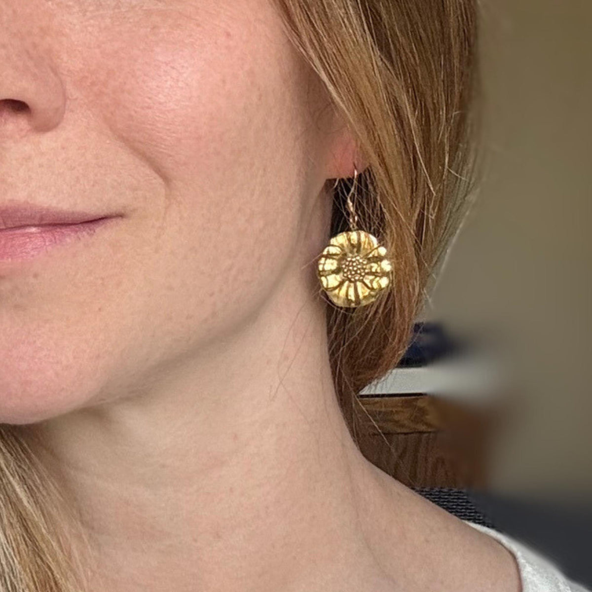 Bold Flower Pendant Earrings