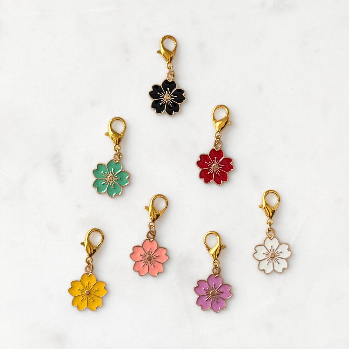 Flower Charms / Zipper Pulls