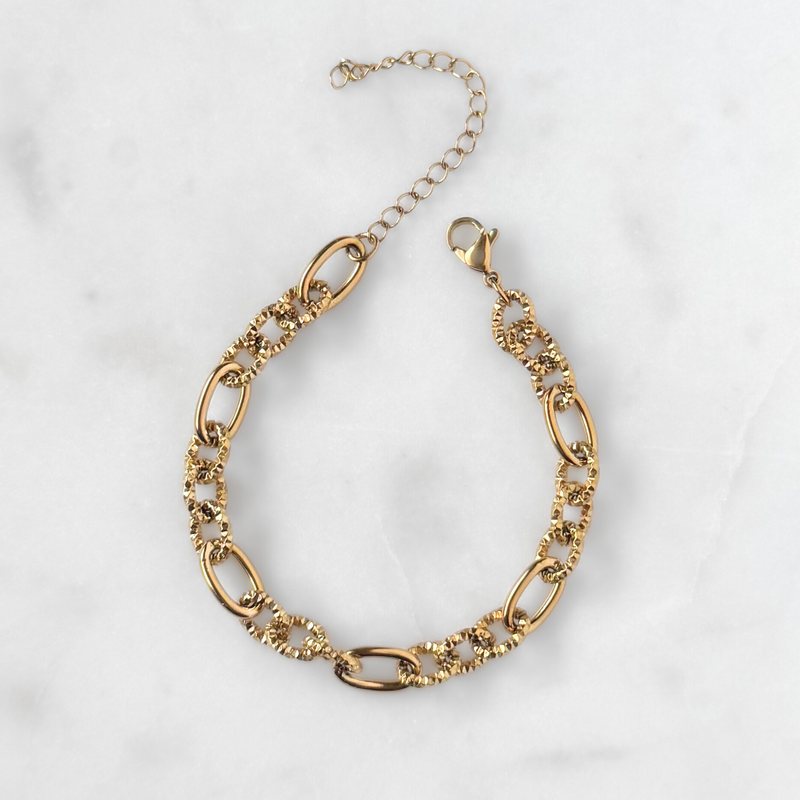 GREY | Textured Link Bracelet