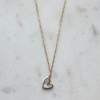 Gold Shell Heart Necklace