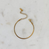 EVERLY | Fine Herringbone Chain Bracelet (6")