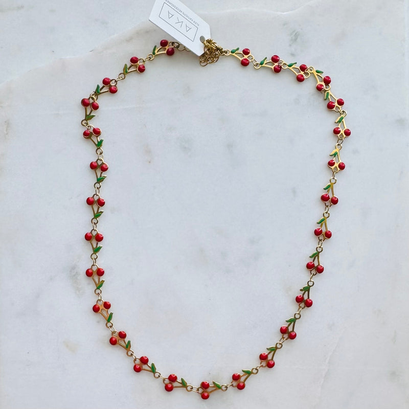 Cherry Chain Necklace