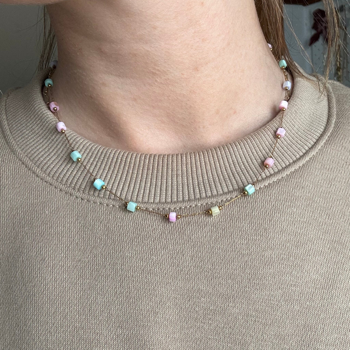 Pastel Confetti Chain Necklace (Limited Edition)