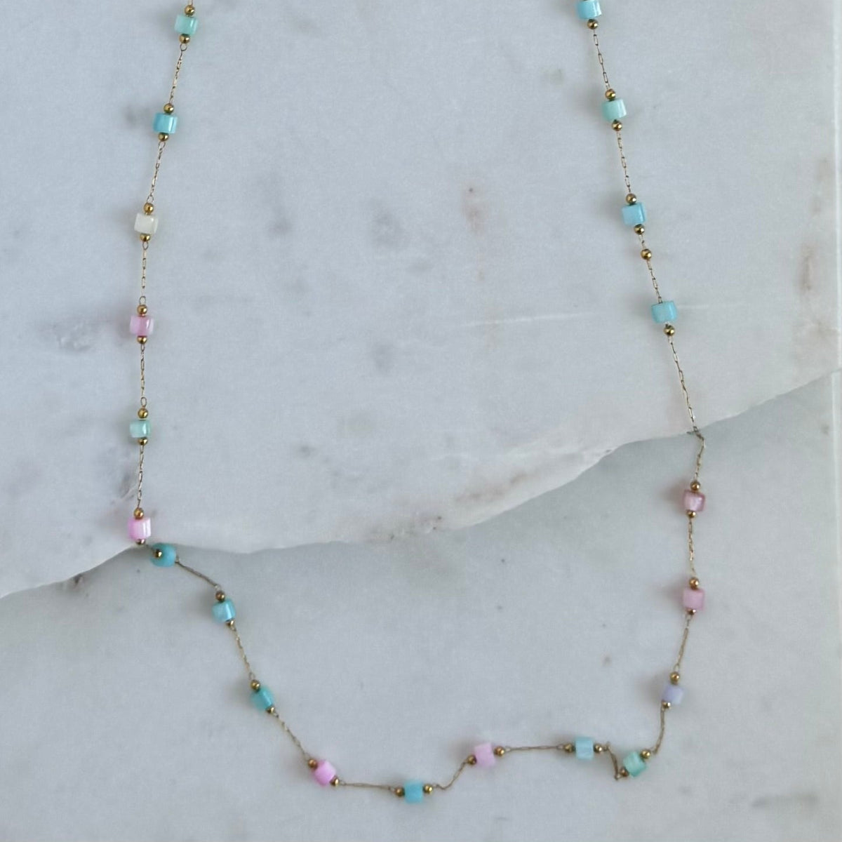 Pastel Confetti Chain Necklace (Limited Edition)