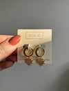 COLETTE Heart Shell Huggie Earrings