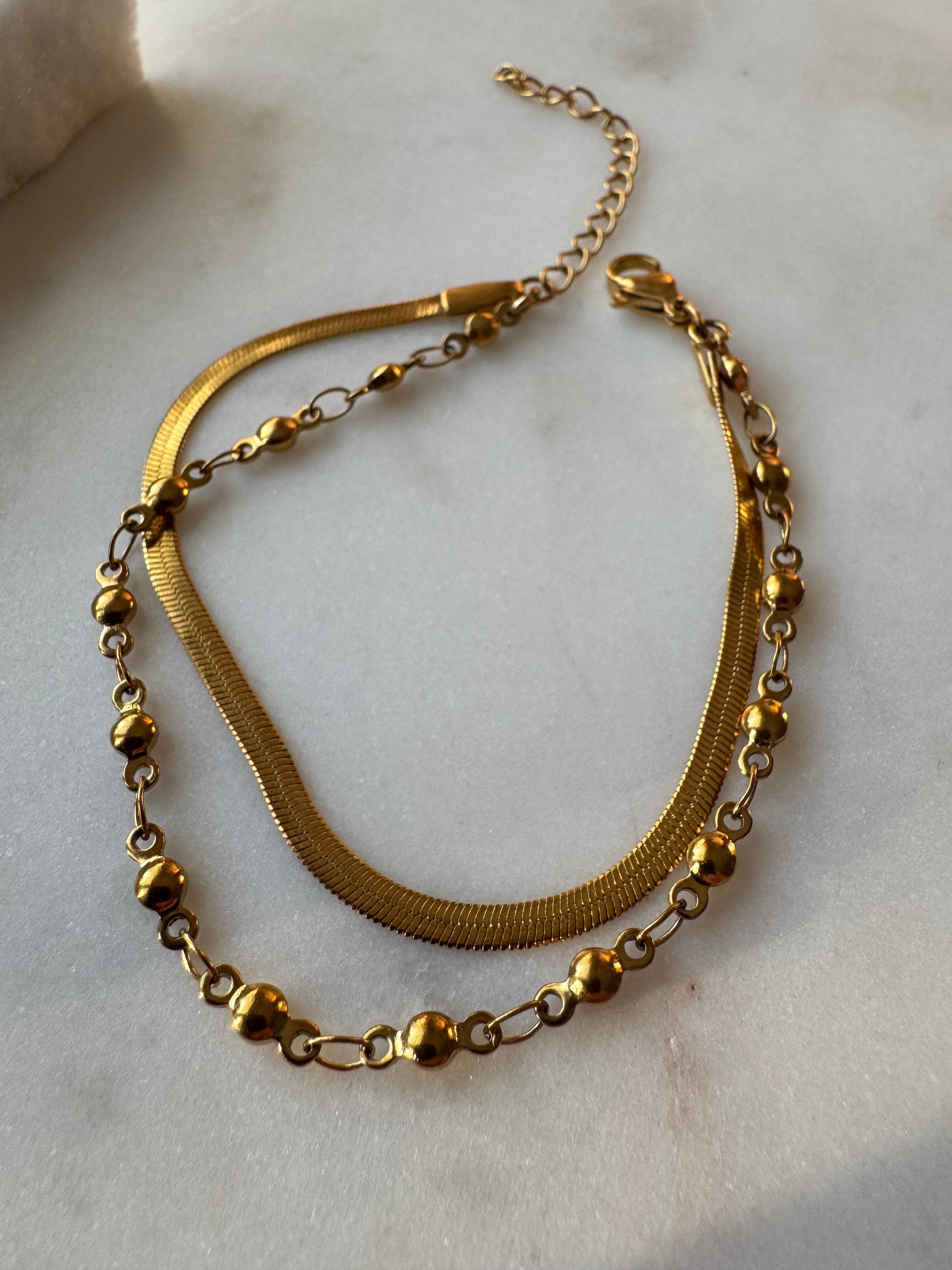BLAKE | Pre-Layered Satellite & Herringbone Multi-Chain Bracelet