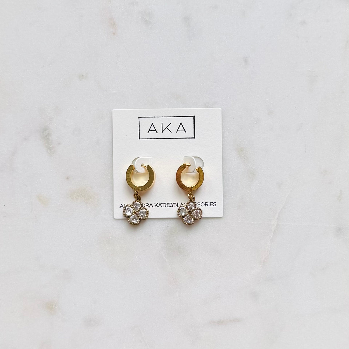 Golden Four Leaf Clover Earrings