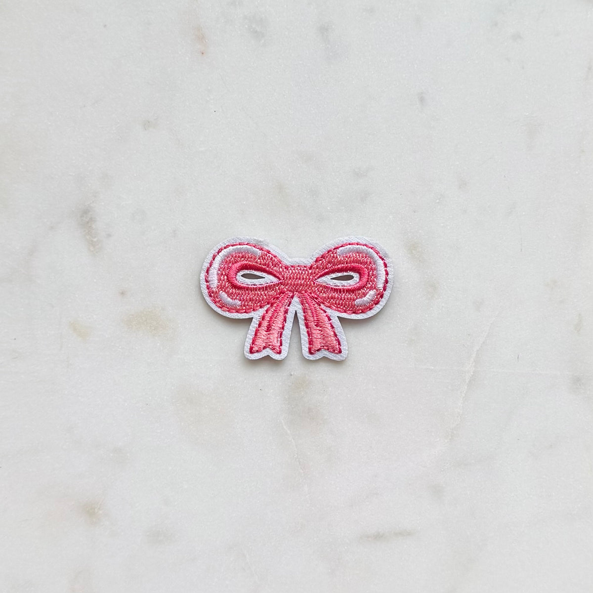 Pink Bow Iron-On Patch | Embroidered Bow Patches
