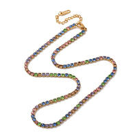 Iris | Rhinestone Chain Necklace (Classic or Colourful)