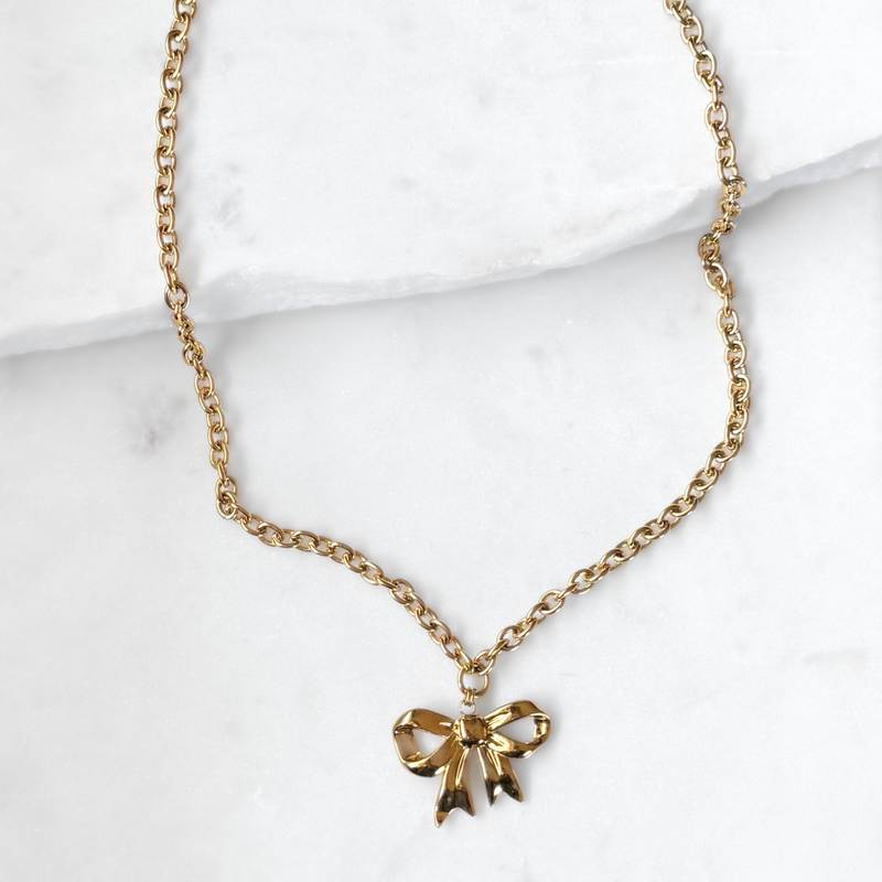 LOTTIE | Gold Bow Statement Necklace