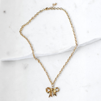 LOTTIE | Gold Bow Statement Necklace