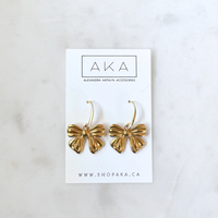 LOU | Golden Bow Statement Earrings