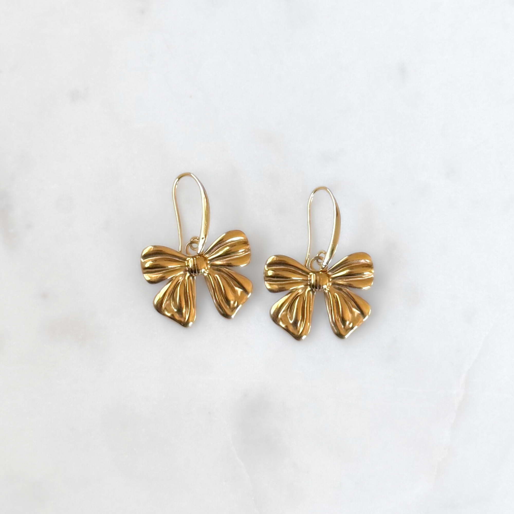 LOU | Golden Bow Statement Earrings
